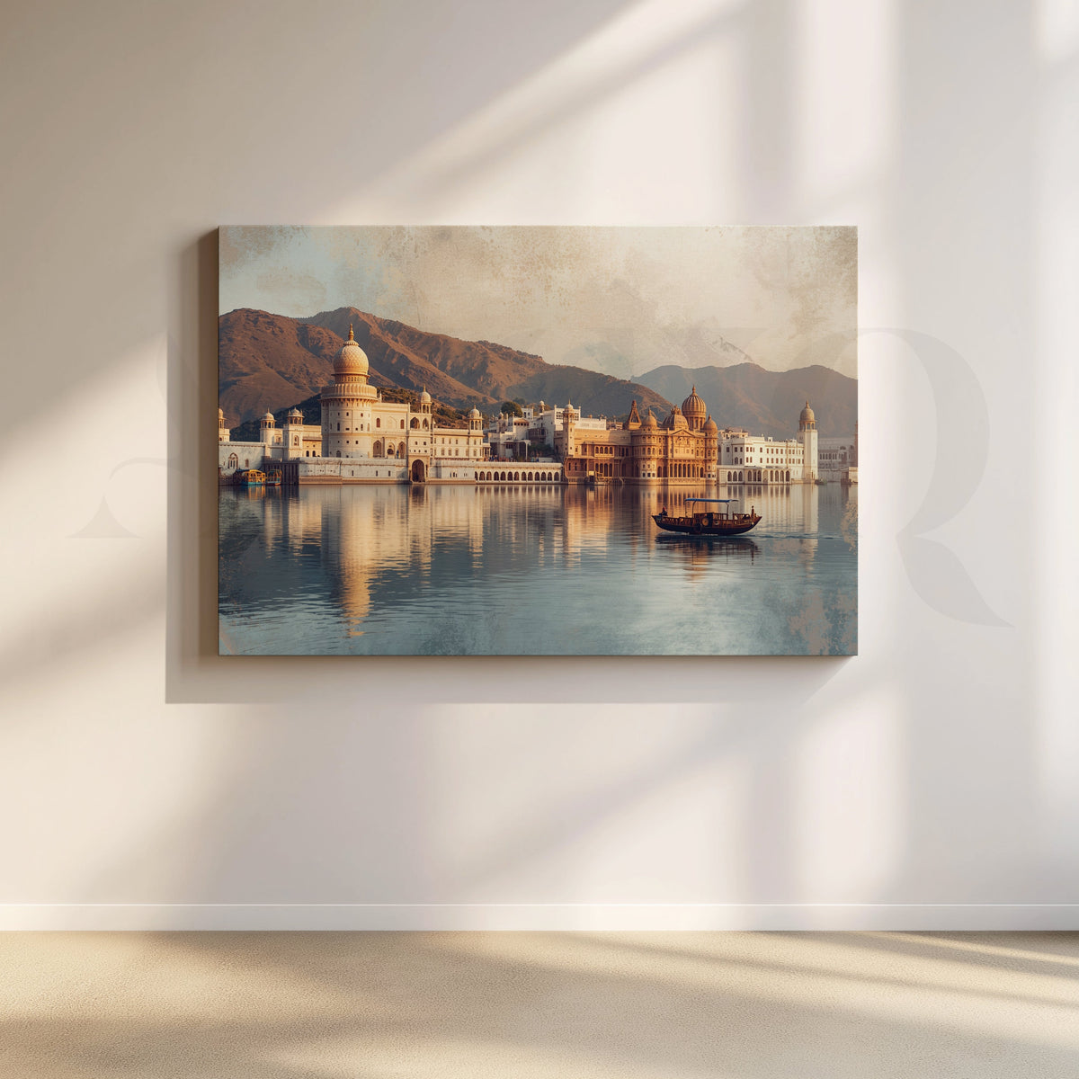 Udaipur Lake Palace Canvas Artwork – Asha Art Studio