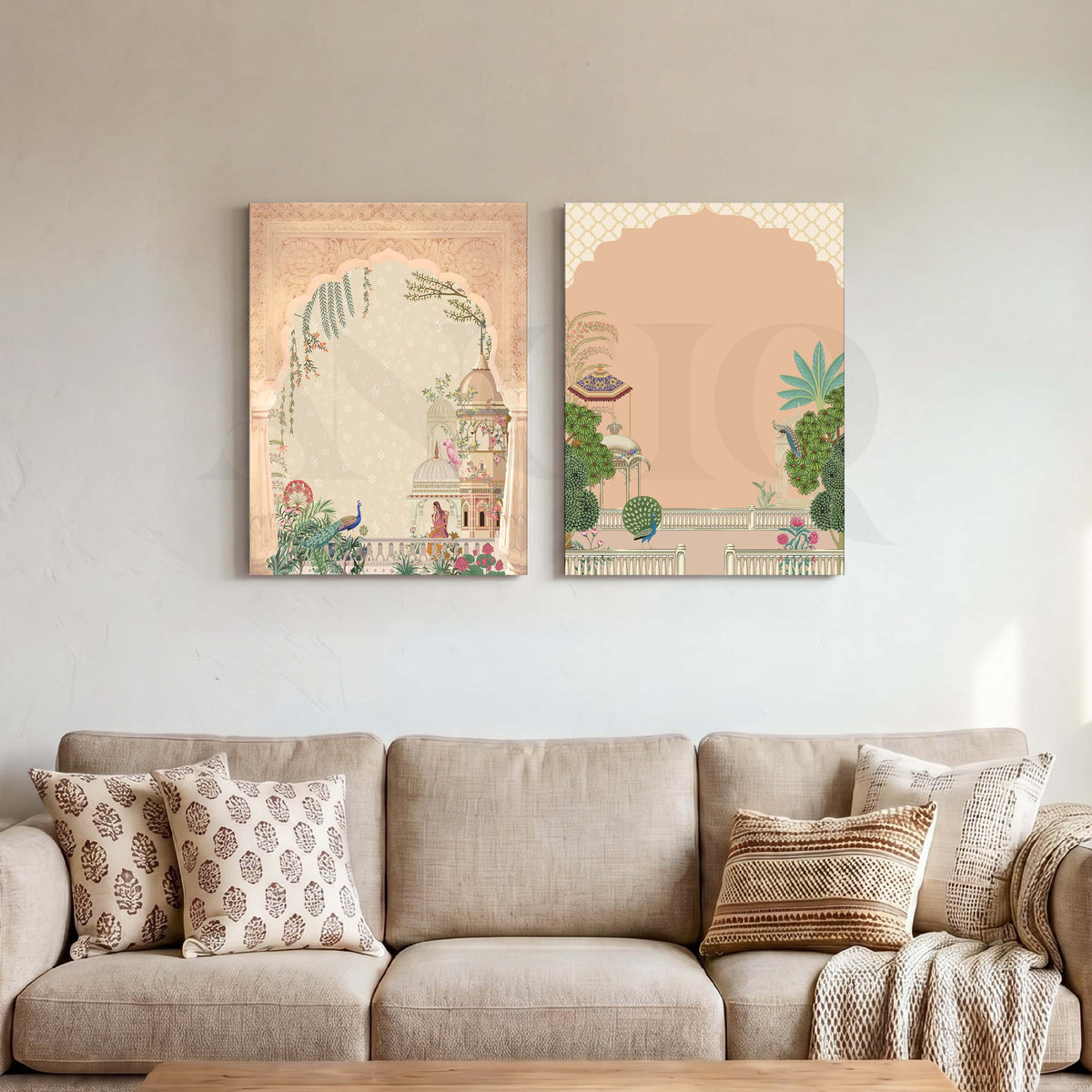 Royal Palace Heritage Gallery Wall Canvas Artwork Set of 2 – Asha Art Studio