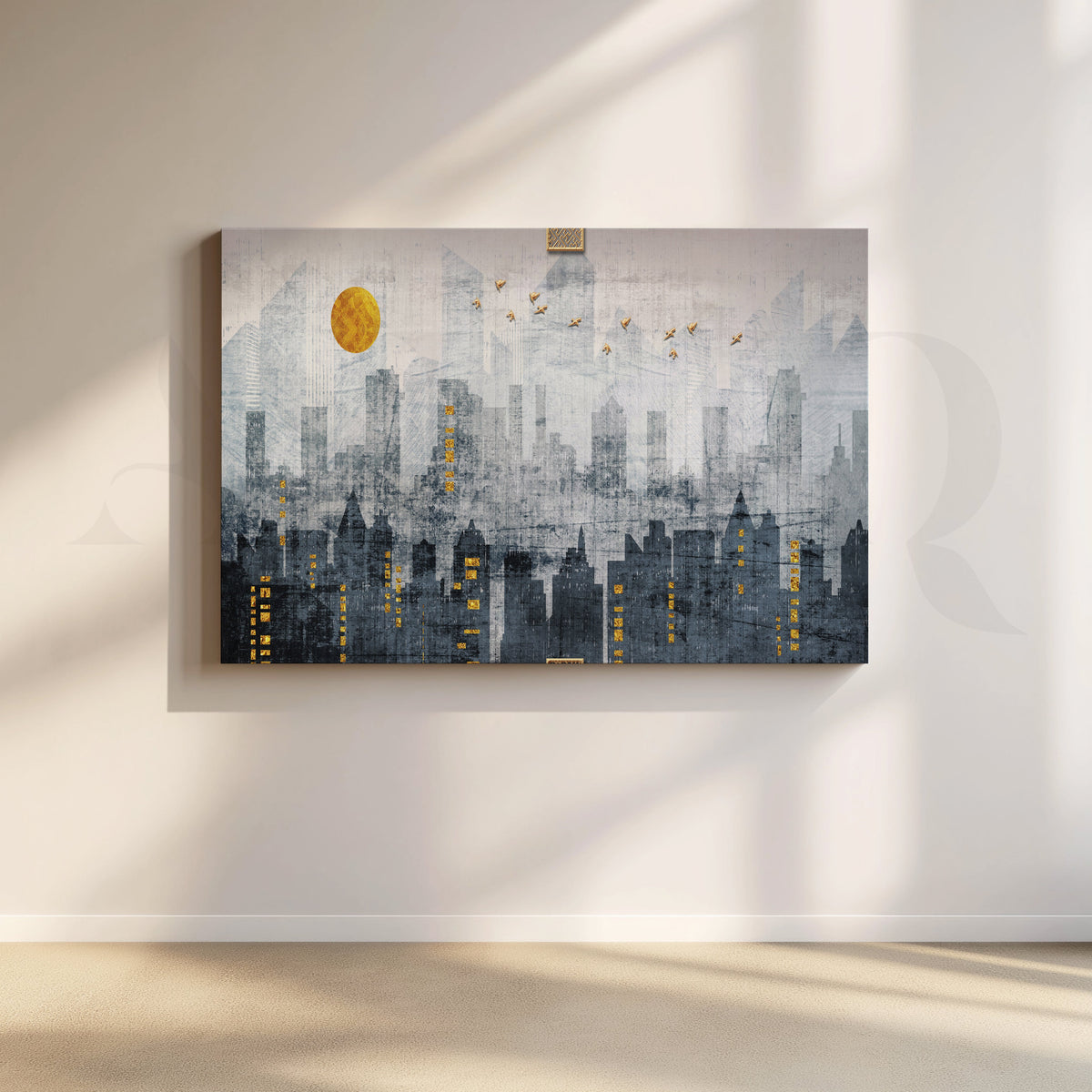 Architectural Aviary Canvas Artwork – Asha Art Studio