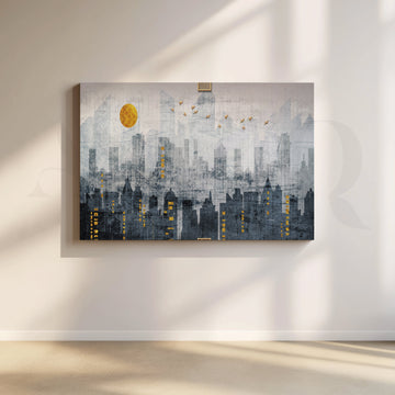 Architectural Aviary Canvas Artwork – Asha Art Studio