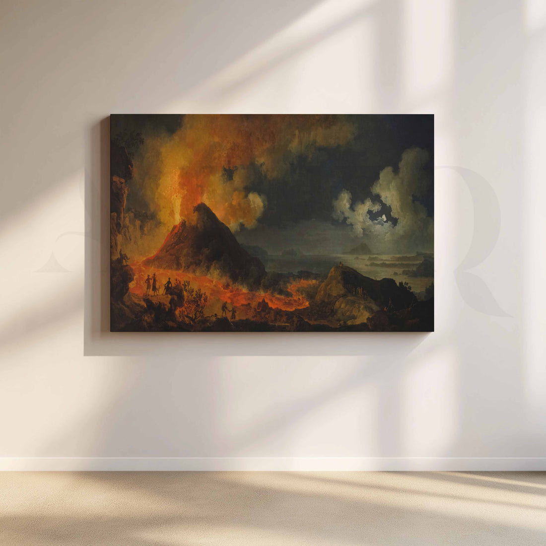Dramatic Volcano Landscape Canvas Artwork – Asha Art Studio