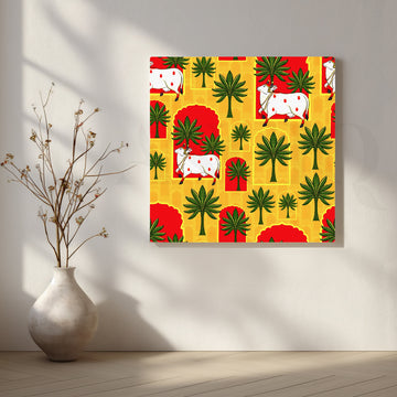 Vibrant Geometric Canvas Artwork – Asha Art Studio