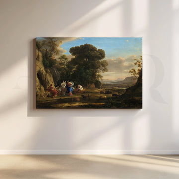 Pastoral Dance by the Falls Canvas Artwork – Asha Art Studio