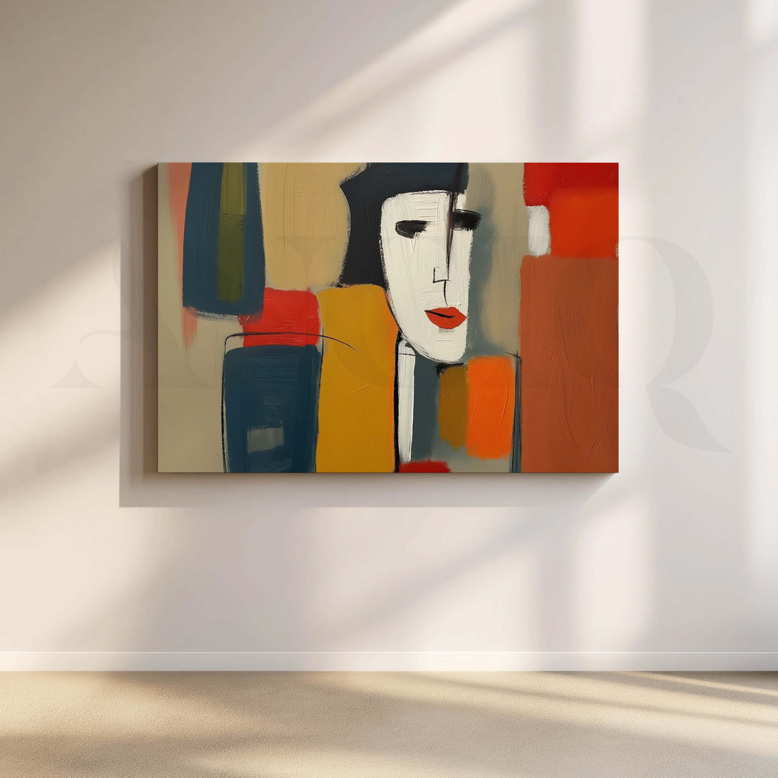Abstract Face Canvas Artwork – Asha Art Studio