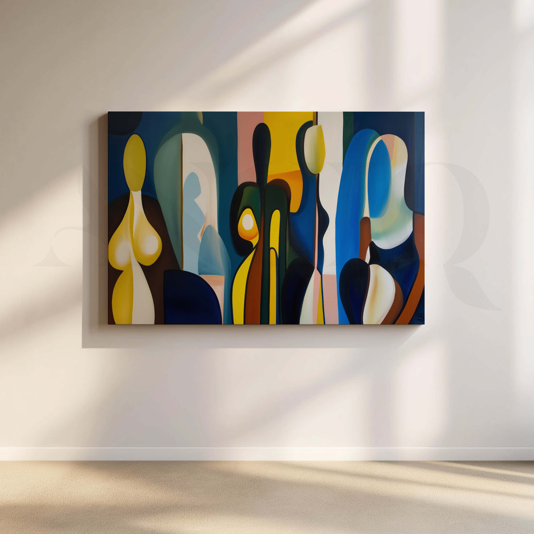 Abstract Figurative Modern Canvas Artwork – Asha Art Studio