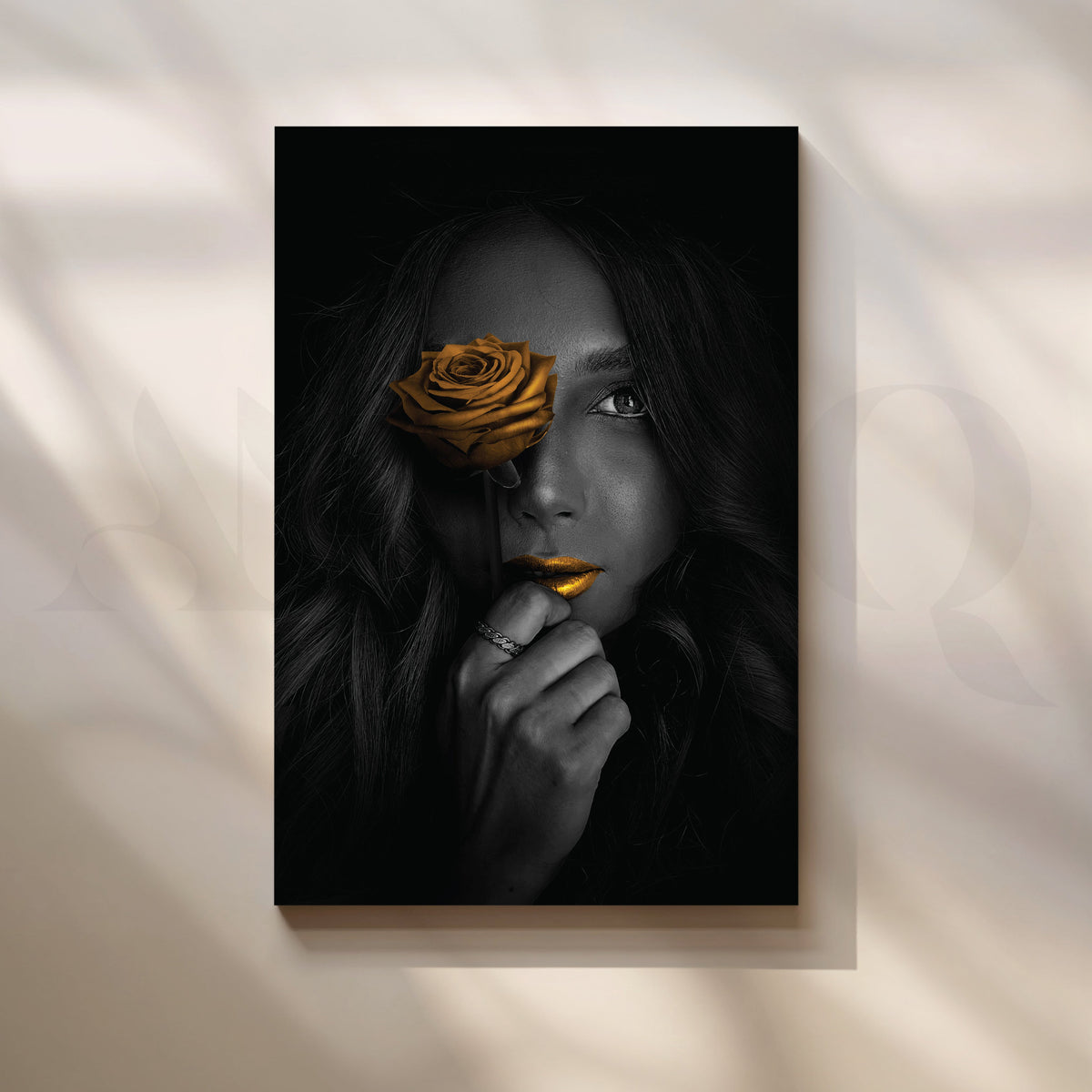 Gilded Elegance Canvas Artwork – Asha Art Studio