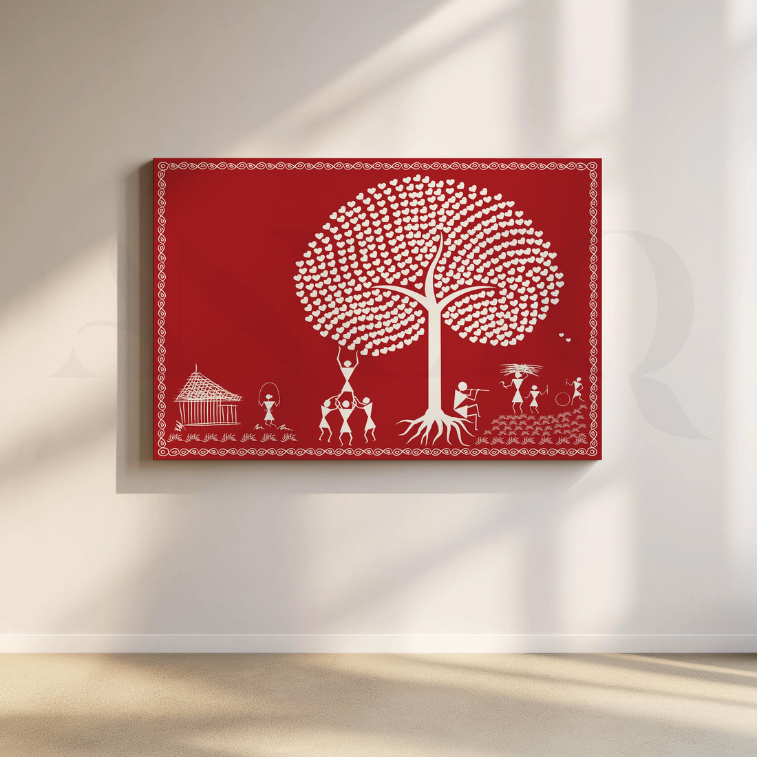Harmony in Tradition Canvas Artwork – Asha Art Studio