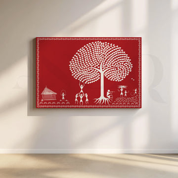 Harmony in Tradition Canvas Artwork – Asha Art Studio