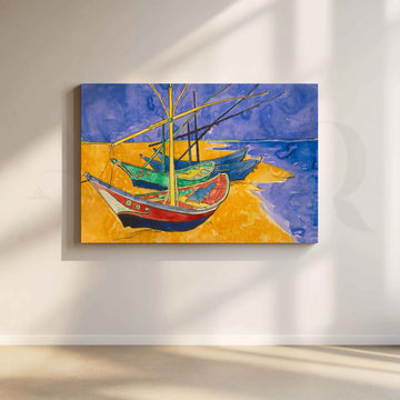 Van Gogh Fishing Boats Canvas Artwork – Asha Art Studio