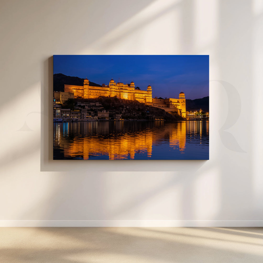 Udaipur City Night View Canvas Artwork – Asha Art Studio