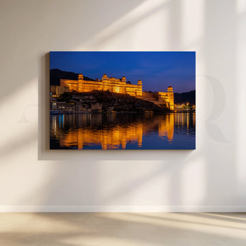 Udaipur City Night View Canvas Artwork – Asha Art Studio