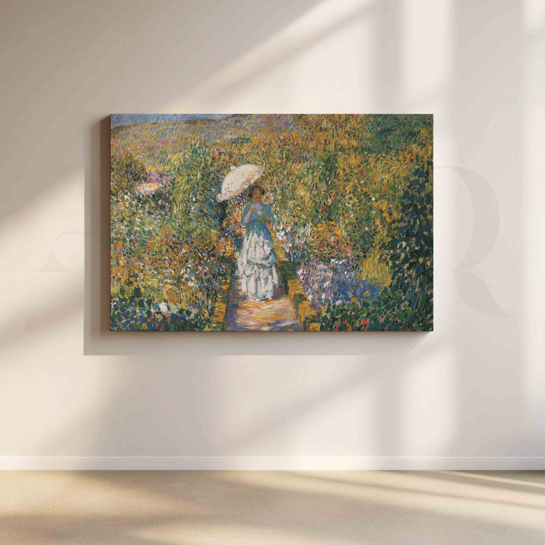 Impressionist Garden Walk Canvas Artwork – Asha Art Studio