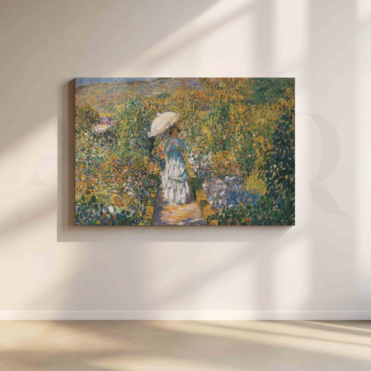 Impressionist Garden Walk Canvas Artwork – Asha Art Studio