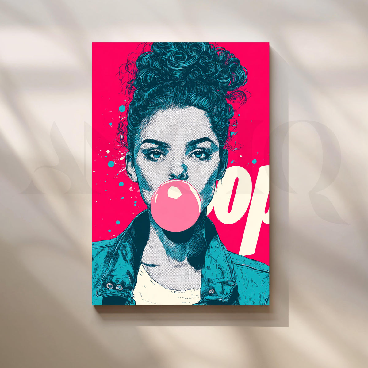 Trendy Bubble Gum Girl Pop Art – Asha Art Studio