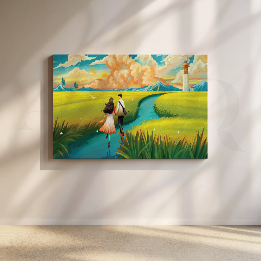 Countryside Love Canvas Artwork – Asha Art Studio