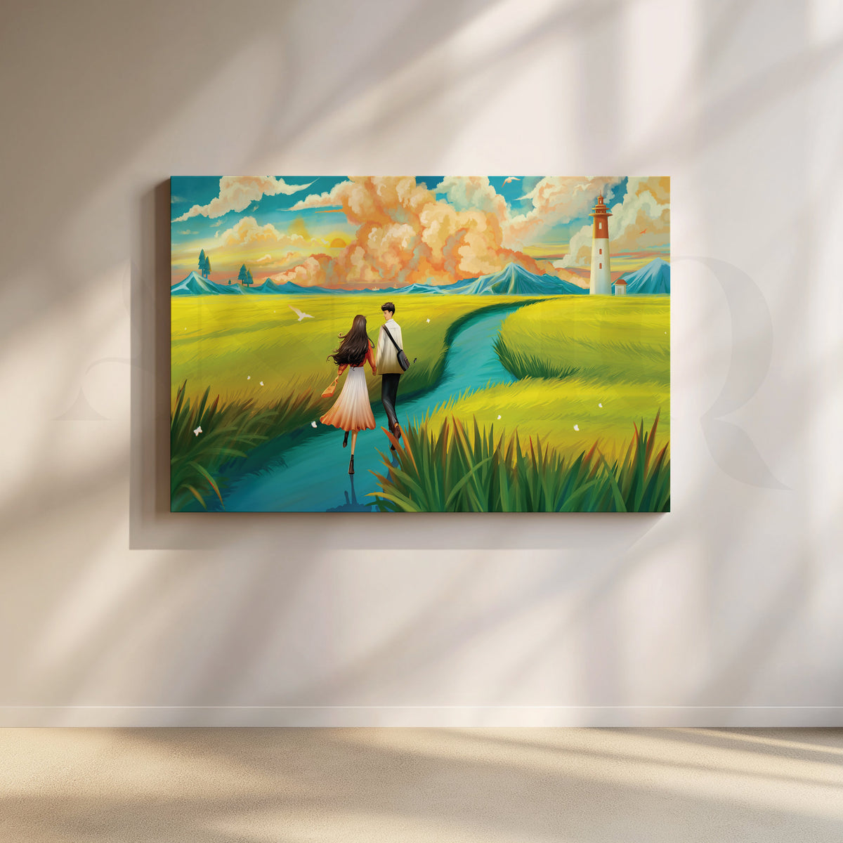 Countryside Love Canvas Artwork – Asha Art Studio
