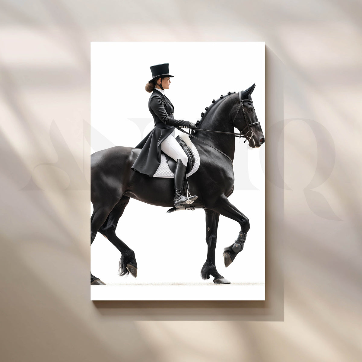Elegant Equestrian Horse Rider Canvas Artwork – Asha Art Studio