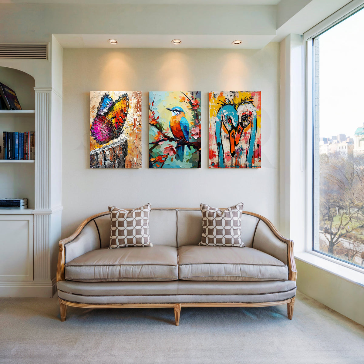Wings of Wonder Gallery Wall – Set of 3 Artworks – Asha Art Studio