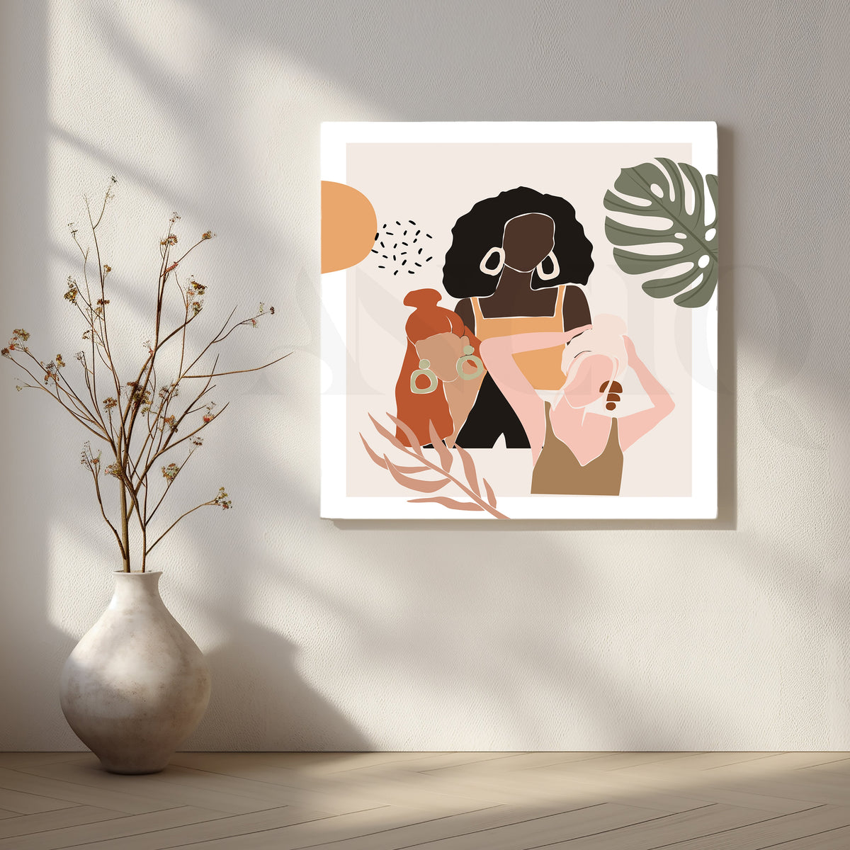 Minimalist Portraits of Women Canvas Artwork – Asha Art Studio