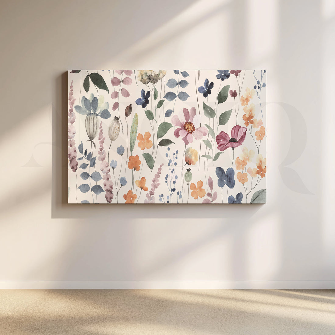 Poppies in the Wind Canvas Wall Artwork – Asha Art Studio