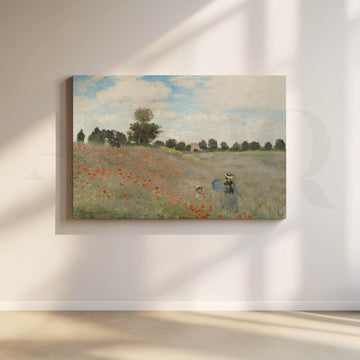 Poppies in Summer Light Canvas Artwork – Asha Art Studio