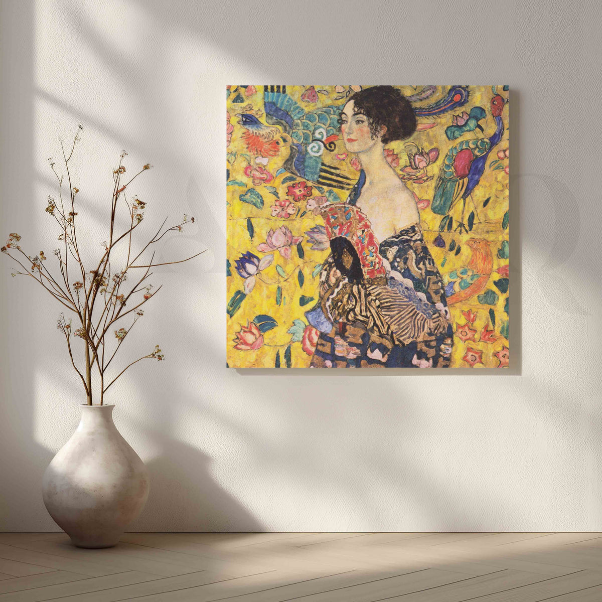 Gustav Klimt Lady Portrait Canvas Artwork – Asha Art Studio