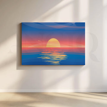 Sunset Reverie Canvas Wall Painting – Asha Art Studio