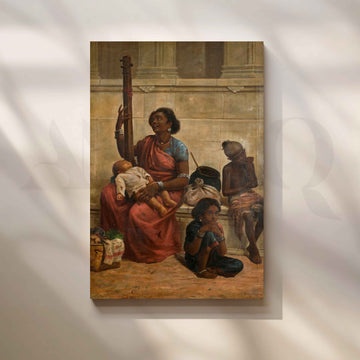 Gypsies of South India by Raja Ravi Varma Canvas Artwork – Asha Art Studio