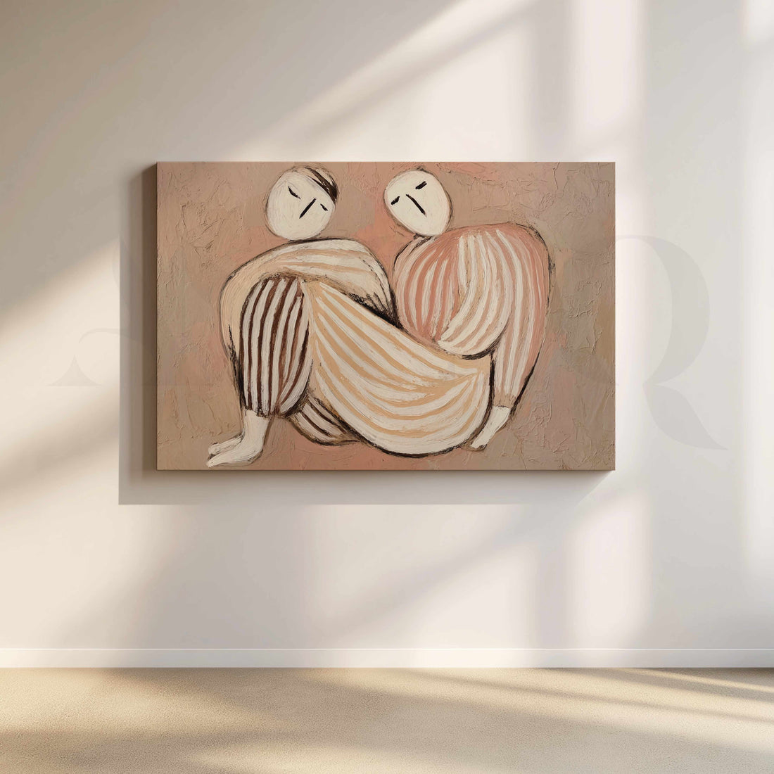Minimal Figurative Abstract Canvas Artwork – Asha Art Studio