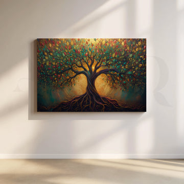 Radiant Tree of Life Canvas Artwork – Asha Art Studio