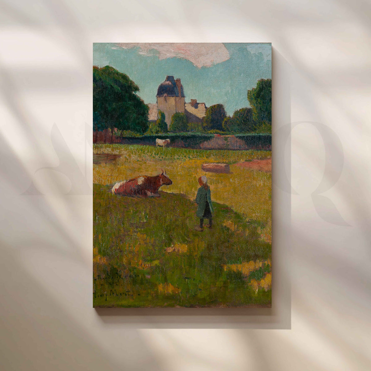Henri Moret Countryside Meadow Canvas Artwork – Asha Art Studio