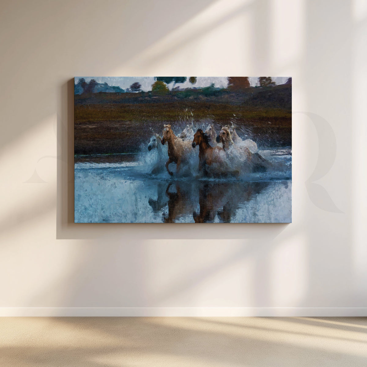 Aquatic Symphony Canvas Artwork – Asha Art Studio