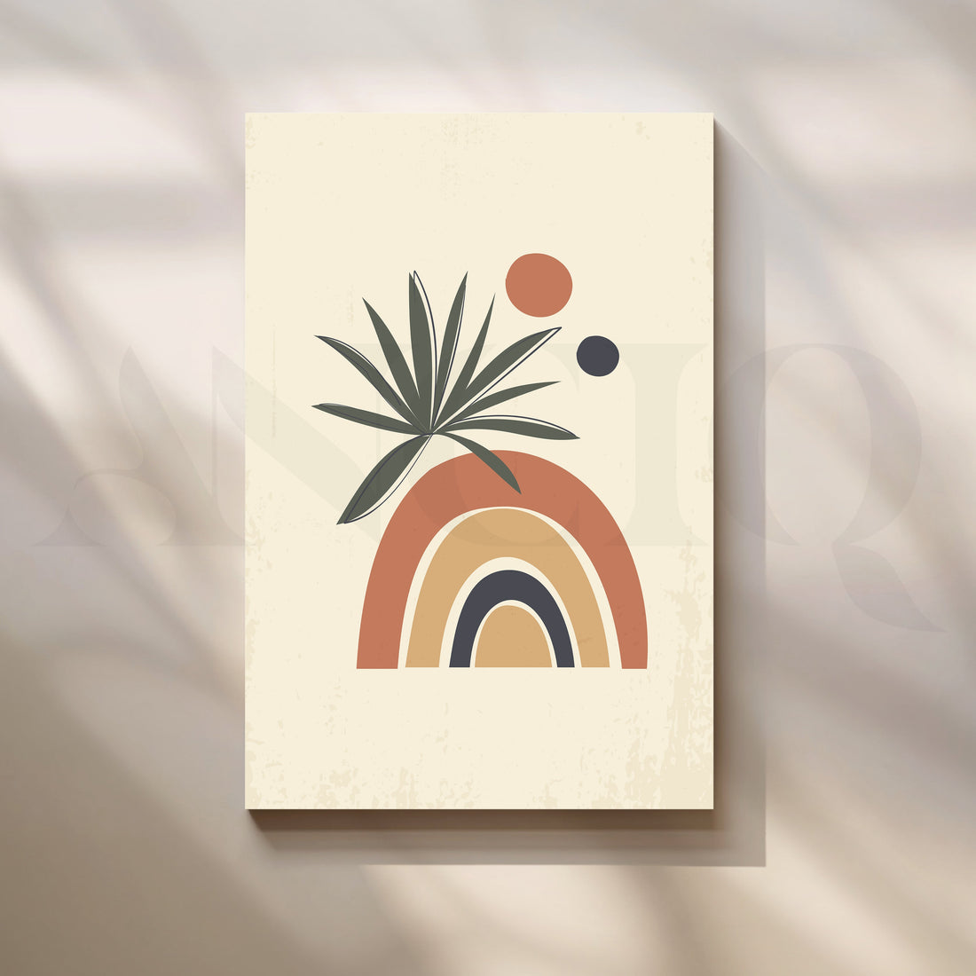 Desert Oasis with Earthy Tones Boho Artwork – Asha Art Studio