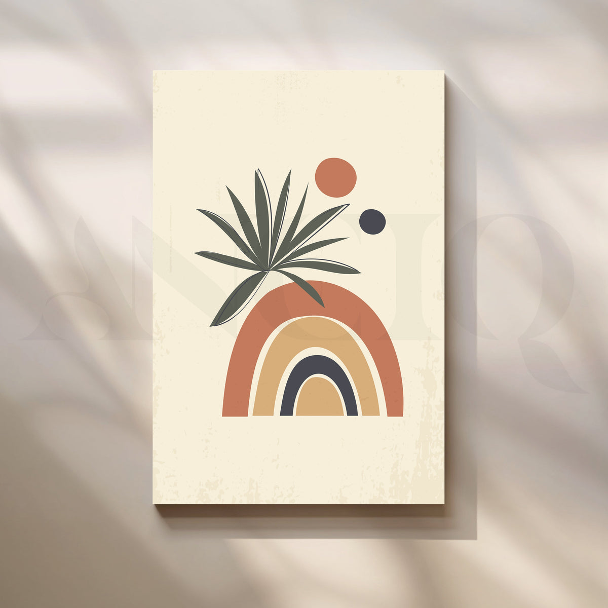 Desert Oasis with Earthy Tones Boho Artwork – Asha Art Studio