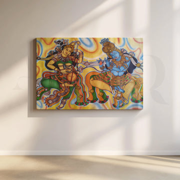 Krishna and Radha Musical Artwork – Asha Art Studio