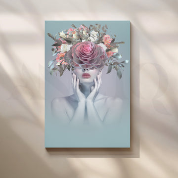 Blossoming Thoughts Boho Canvas Artwork – Asha Art Studio