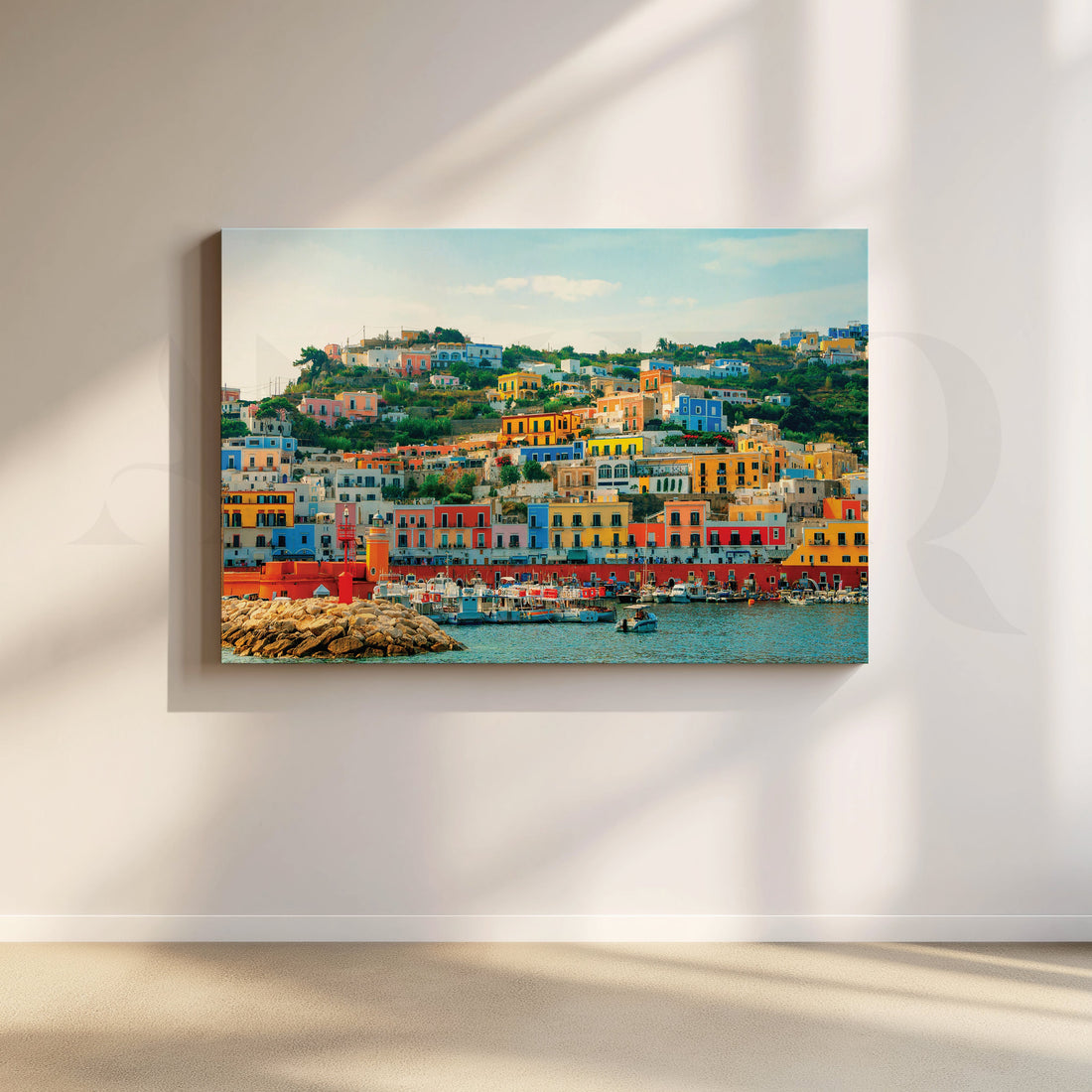 Rainbow Harbor Canvas Artwork – Asha Art Studio