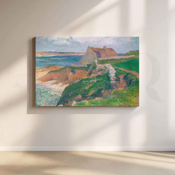 Henri Moret Coastal Cottage Canvas Artwork – Asha Art Studio