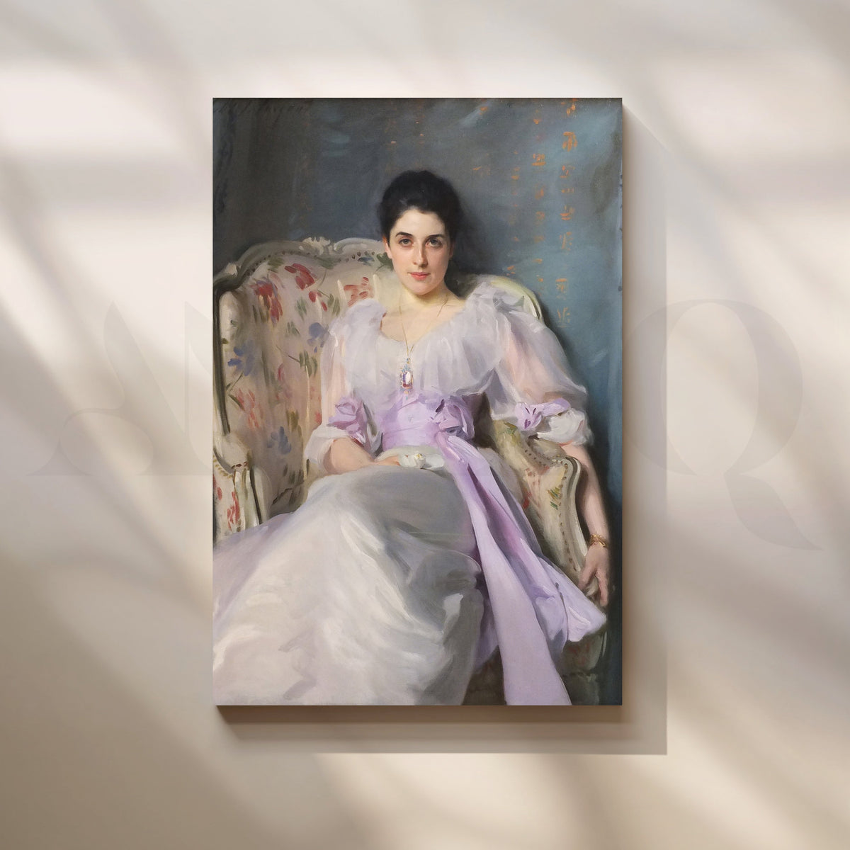 Lavender Muse Portrait Canvas Artwork – Asha Art Studio