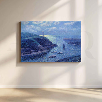 Henri Moret Lighthouse Seascape Canvas Artwork – Asha Art Studio
