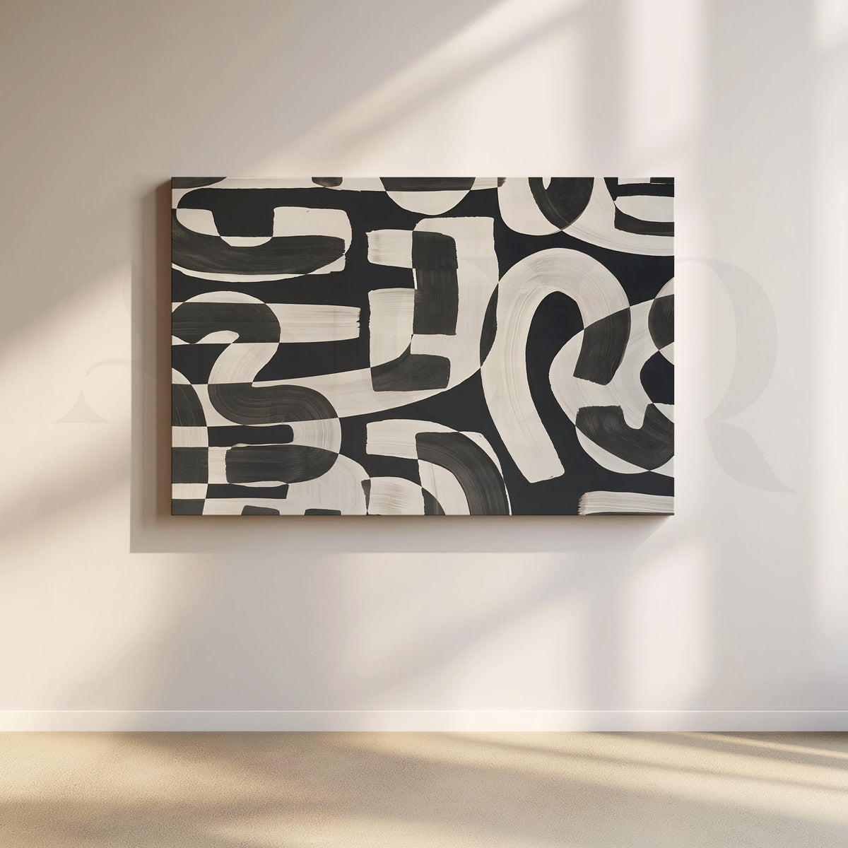Brush Pattern Canvas Artwork – Asha Art Studio