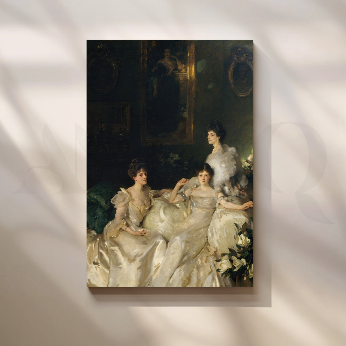 Gilded Salon Sisters Canvas Artwork – Asha Art Studio