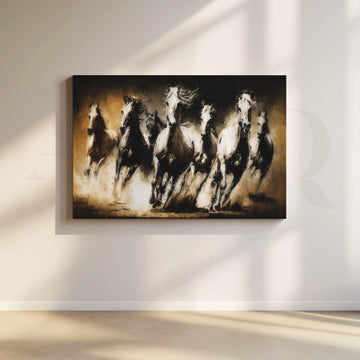 Wild Stampede Canvas Artwork – Asha Art Studio