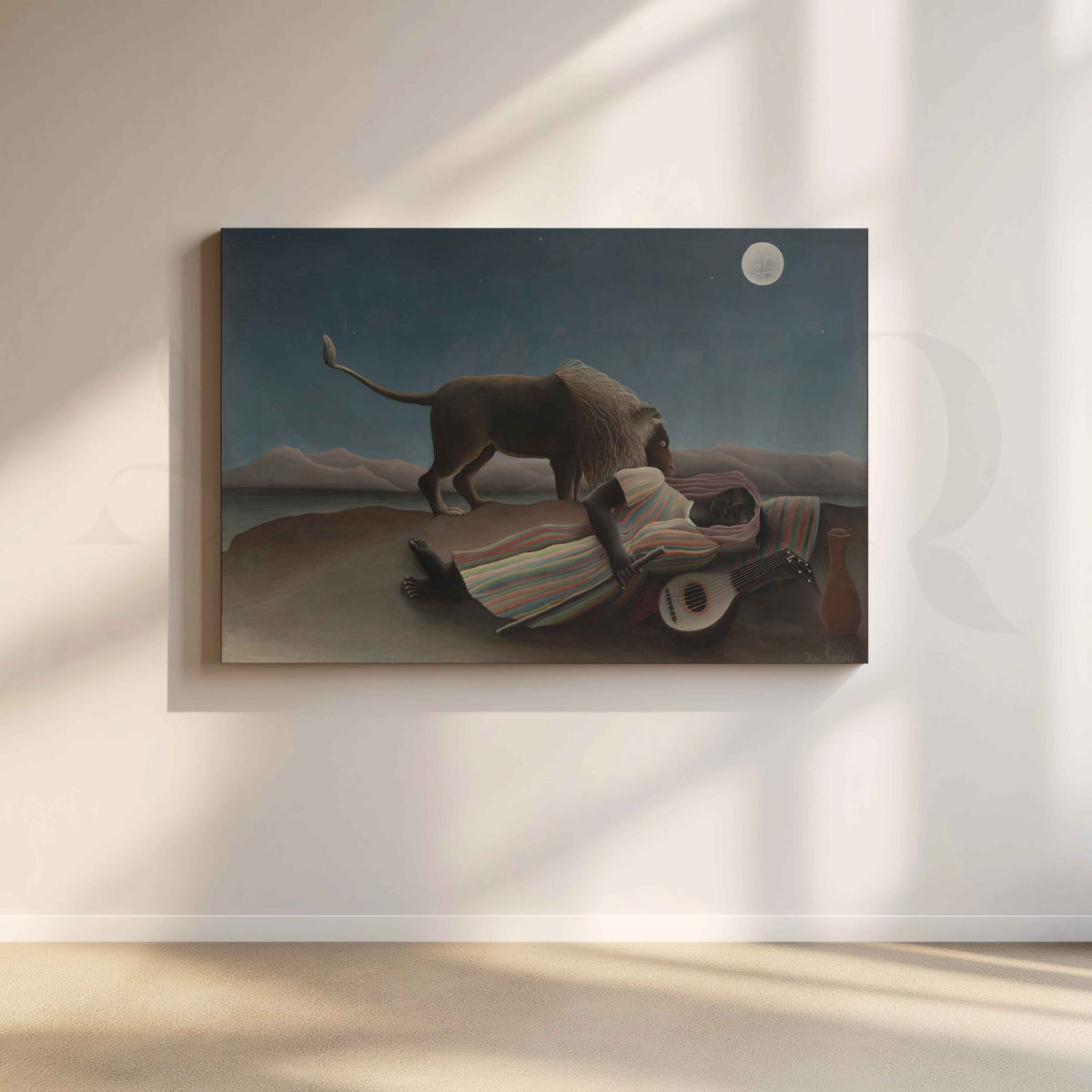 The Sleeping Gypsy Surrealist Canvas Artwork – Asha Art Studio