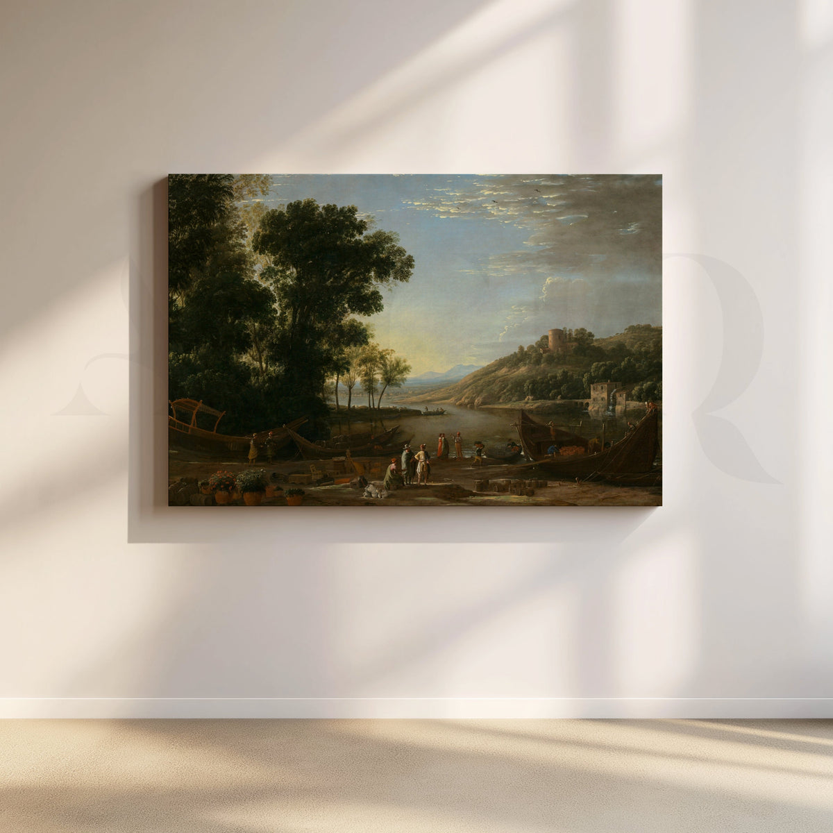 Harbor at Dusk Canvas Artwork – Asha Art Studio