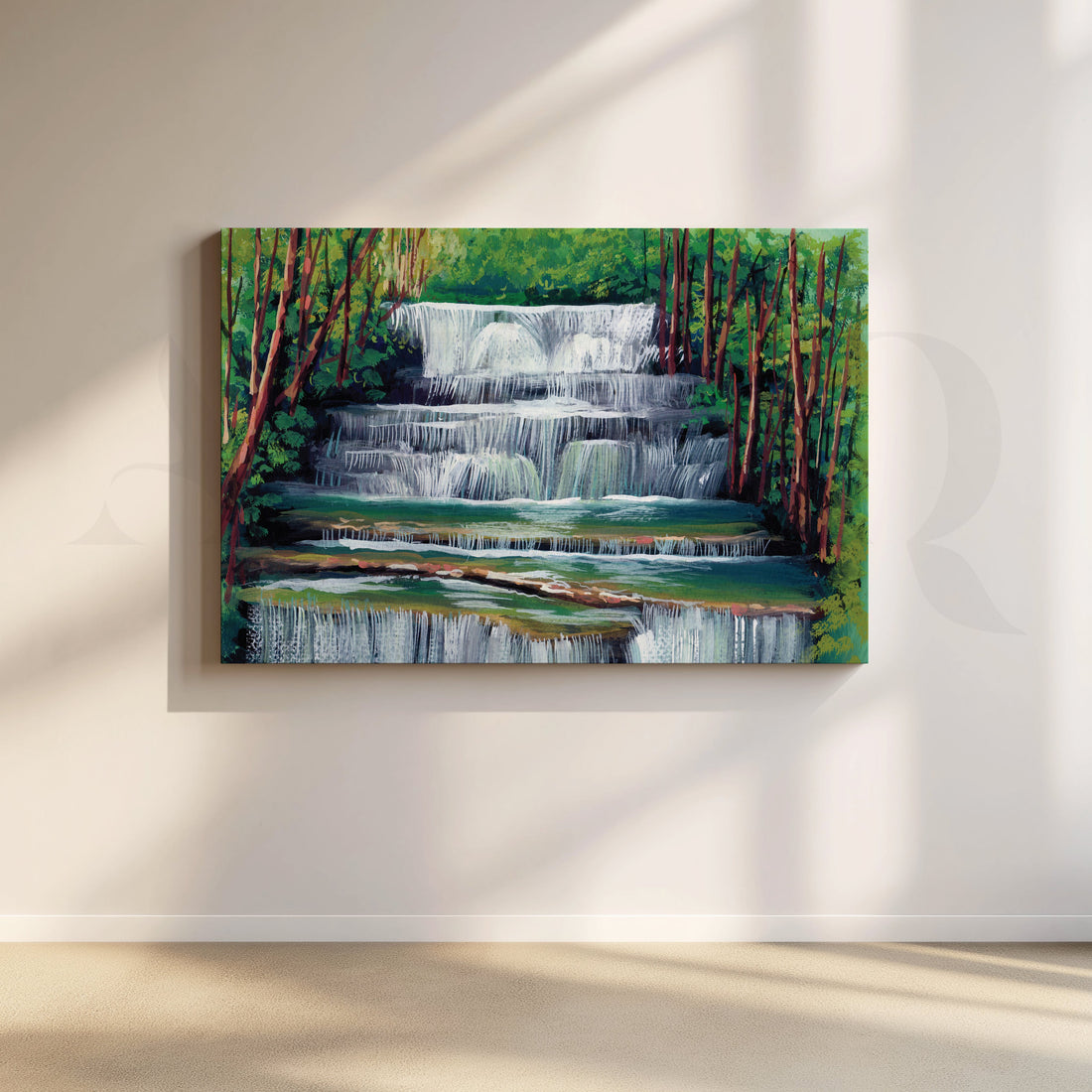 Tranquil Oasis Canvas Artwork – Asha Art Studio