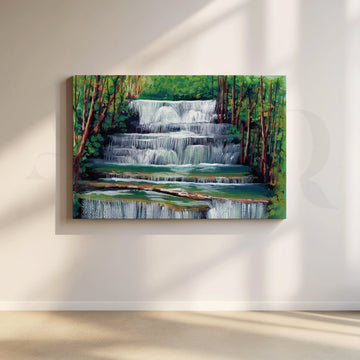 Tranquil Oasis Canvas Artwork – Asha Art Studio