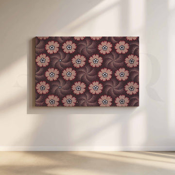 Vintage Floral Pattern Canvas Artwork – Asha Art Studio