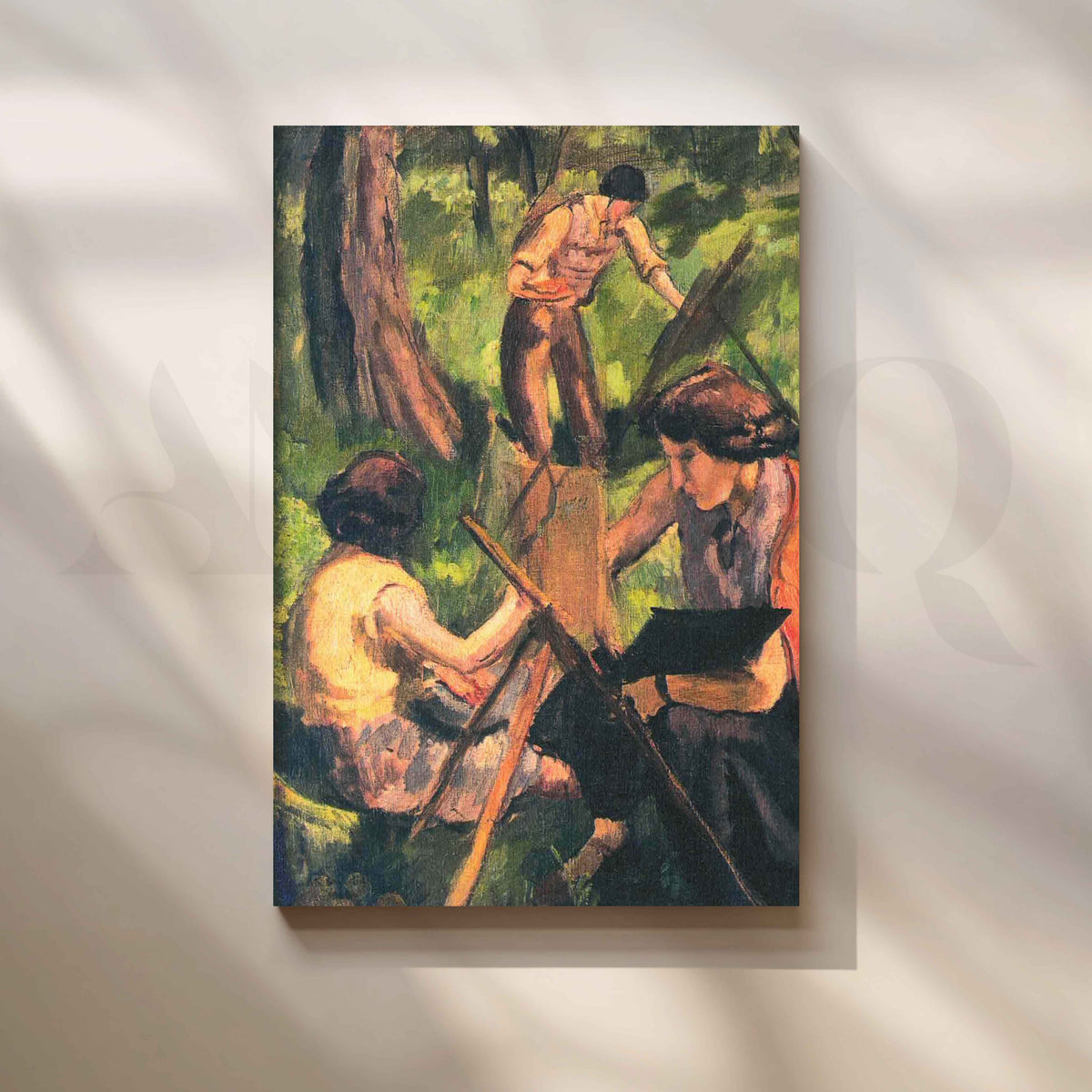 Open Air Painters by Amrita Sher-Gil Canvas Artwork – Asha Art Studio