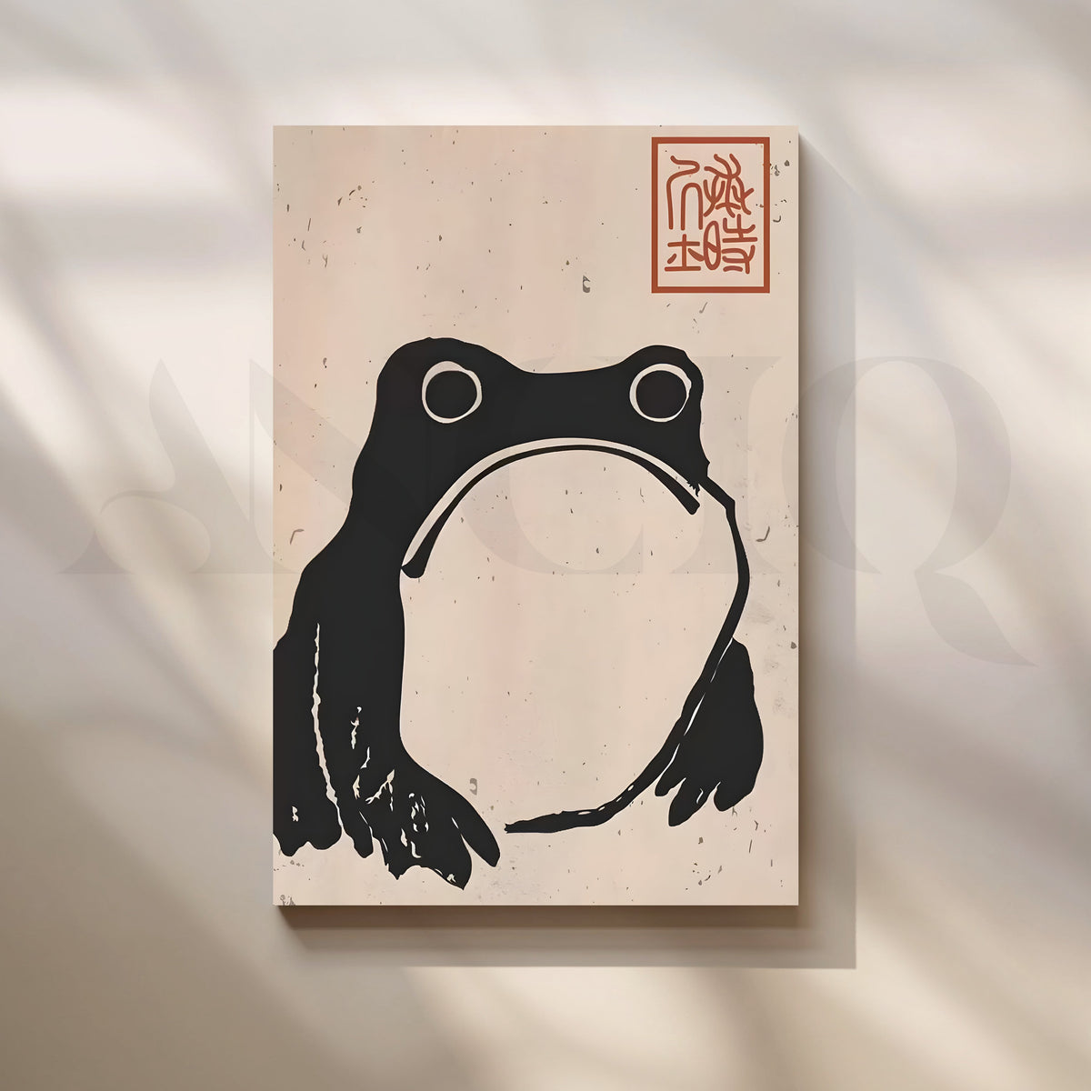 Black Frog Graphic Canvas Artwork – Asha Art Studio